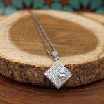 گردنبند توپاز الماس تراش زنانه نقره طرح سیمین - Image 2