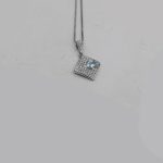 گردنبند توپاز الماس تراش زنانه نقره طرح سیمین - Image 3