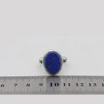 انگشتر لاجورد نقره مردانه طرح رحمان - Image 5