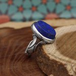 انگشتر لاجورد نقره مردانه طرح رحمان - Image 2