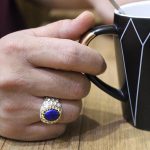 انگشتر لاجورد نقره مردانه طرح پاشا - Image 4