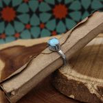 انگشتر فیروزه نیشابوری نقره دست ساز مردانه و زنانه طرح کارن + حرز امام جواد (ع) - Image 2