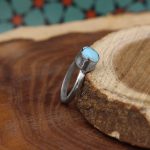 انگشتر فیروزه نیشابوری نقره دست ساز مردانه و زنانه طرح کارن + حرز امام جواد (ع) - Image 3