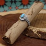انگشتر فیروزه نیشابوری نقره زنانه طرح کتایون - Image 3