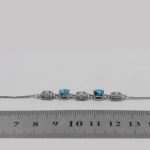 دستبند فیروزه نیشابوری نقره زنانه طرح کوثر - Image 4