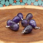 گردنبند آمیتیست زنانه و مردانه طرح اشک - Image 4