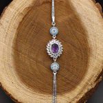 دستبند آمیتیست الماس تراش نقره زنانه طرح راحله - Image 3