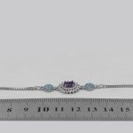 دستبند آمیتیست الماس تراش نقره زنانه طرح راحله - Image 4