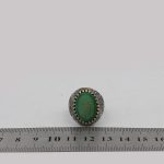 انگشتر عقیق سبز نقره مردانه طرح یا انیس النفوس + حرز امام جواد (ع) + آیت الکرسی - Image 4