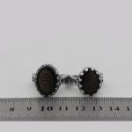 انگشتر ست عقیق مشکی نقره مردانه و زنانه طرح صبور + حرز امام جواد (ع) + آیت الکرسی - Image 4