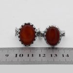 انگشتر ست عقیق سرخ نقره مردانه و زنانه طرح وفا - Image 4