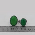 انگشتر ست عقیق سبز نقره مردانه و زنانه طرح روح الامین - Image 4