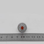 انگشتر عقیق سرخ نقره زنانه طرح زهره - Image 4