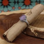 انگشتر عقیق کبود نقره زنانه طرح مدینه - Image 2