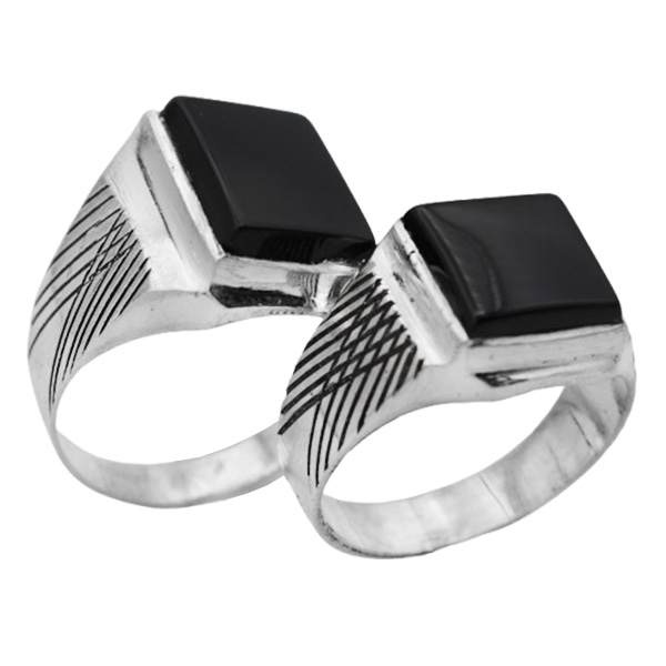 4-1-1804set-hayat-black-agate-ring (1) بهترین انگشتر حرز امام جواد (ع) عقیق سیاه (مشکی) ست نفیس