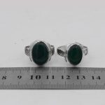 انگشتر ست زنانه و مردانه عقیق سبز نقره دست ساز طرح رستگار + حرز امام جواد (ع) - Image 4