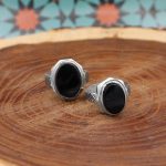 انگشتر ست زنانه و مردانه عقیق مشکی نقره دست ساز طرح رستگار + حرز امام جواد (ع) - Image 2