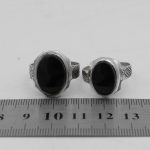 انگشتر ست زنانه و مردانه عقیق مشکی نقره دست ساز طرح رستگار + حرز امام جواد (ع) - Image 4