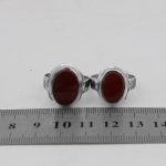 انگشتر ست عقیق سرخ نقره مردانه و زنانه دست ساز طرح رستگار + حرز امام جواد (ع) - Image 4