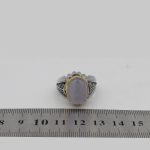 انگشتر عقیق کبود یمنی نقره مردانه دست ساز طرح سبحان - Image 5