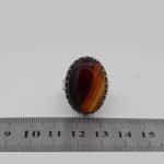 انگشتر عقیق سلیمانی نقره مردانه طرح نصیر - Image 4