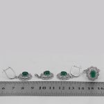 نیم ست عقیق سبز نقره زنانه طرح ماهرخ - Image 5