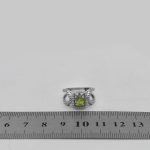 انگشتر زبرجد الماس تراش نقره زنانه طرح مژده - Image 4