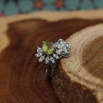 انگشتر زبرجد الماس تراش نقره زنانه طرح حمیرا - Image 2