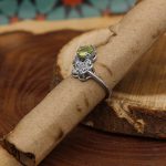 انگشتر زبرجد الماس تراش نقره زنانه طرح حمیرا - Image 3