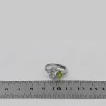 انگشتر زبرجد الماس تراش نقره زنانه طرح ریحانه - Image 4