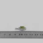 گردنبند زبرجد الماس تراش نقره زنانه طرح نیلوفر - Image 4