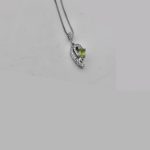 گردنبند زبرجد الماس تراش نقره زنانه طرح پرواز - Image 3