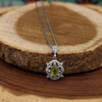 گردنبند زبرجد الماس تراش نقره زنانه طرح مرسانا - Image 2