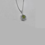 گردنبند زبرجد الماس تراش نقره زنانه طرح مرسانا - Image 3