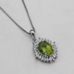 گردنبند زبرجد الماس تراش نقره زنانه طرح هستی - Image 3