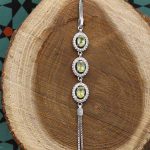 دستبند زبرجد الماس تراش نقره زنانه طرح بانو - Image 3