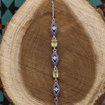 دستبند زبرجد الماس تراش نقره زنانه طرح خاطره - Image 3