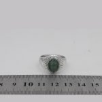 انگشتر زمرد الماس تراش نقره مردانه دست ساز طرح منصور - Image 5