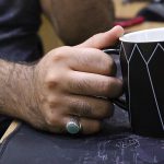 انگشتر زمرد الماس تراش نقره مردانه دست ساز طرح شایان - Image 4