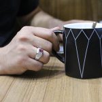 انگشتر یاقوت سرخ الماس تراش نقره مردانه دست ساز طرح فلاح - Image 4