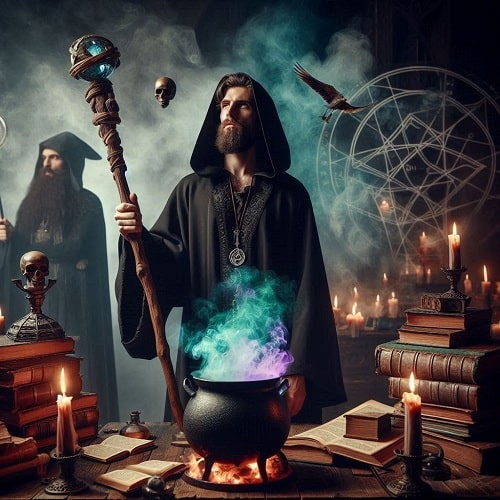 شخصی در حال انجام دعای رفع جادو