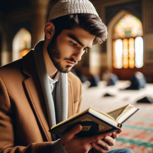 مرد مسلمان در حال خواندن دعای باطل سحر صوتی