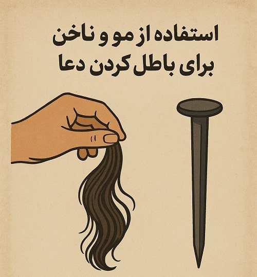 استفاده از مو و ناخن برای باطل کردن دعا و طلسم