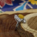 انگشتر شرف الشمس نقره زنانه طرح مهربانو + حکاکی - Image 2