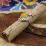 انگشتر شرف الشمس نقره زنانه طرح مهربانو + حکاکی - Image 3