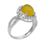 انگشتر شرف الشمس نقره زنانه طرح نازی + حکاکی