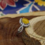 انگشتر شرف الشمس نقره زنانه طرح نازی + حکاکی - Image 2