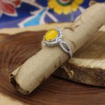 انگشتر شرف الشمس نقره زنانه طرح نازی + حکاکی - Image 3