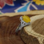 انگشتر شرف الشمس نقره زنانه طرح سولماز + حکاکی - Image 2