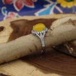 انگشتر شرف الشمس نقره زنانه طرح سولماز + حکاکی - Image 3